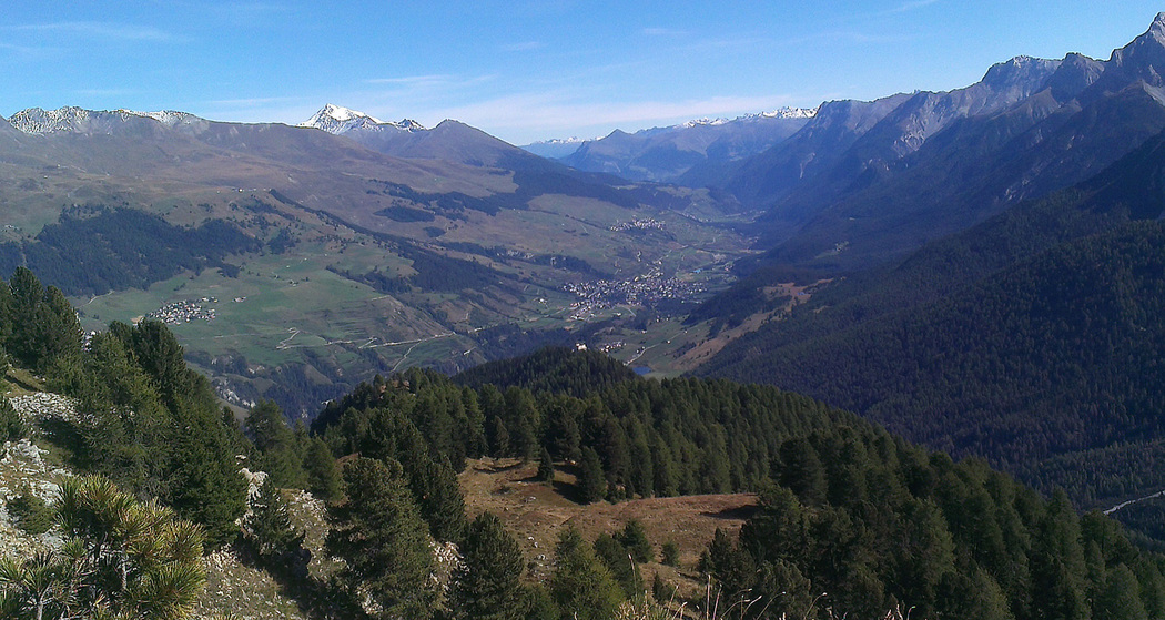 Crap Putèr: Panoramablick Unterengadin