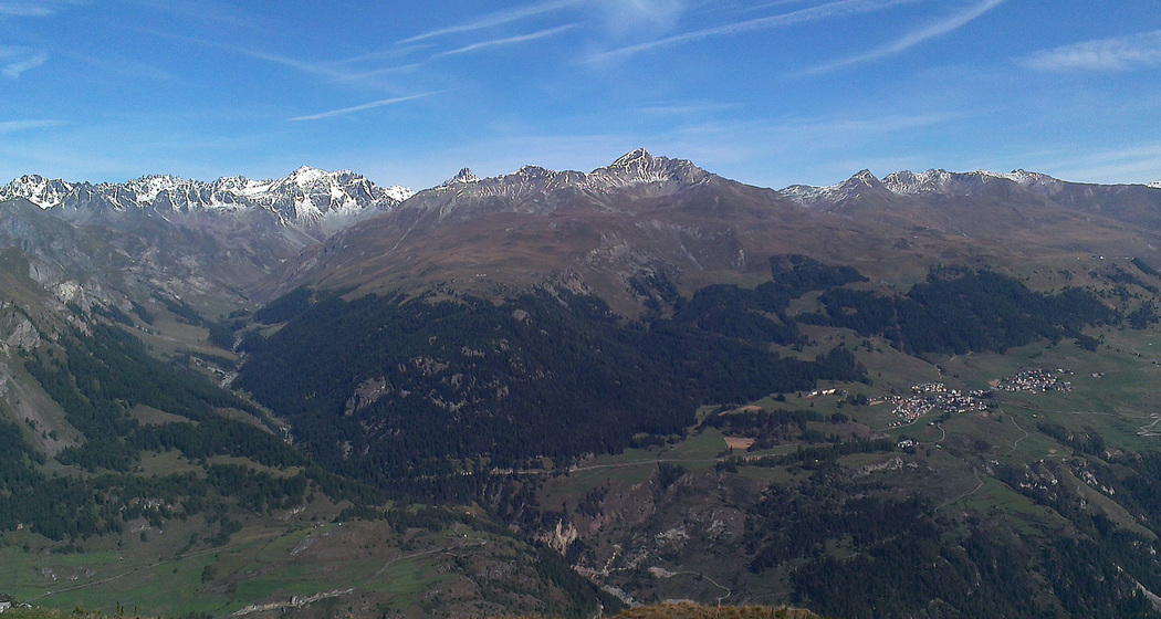 Crap Putèr: Panoramablick Unterengadin