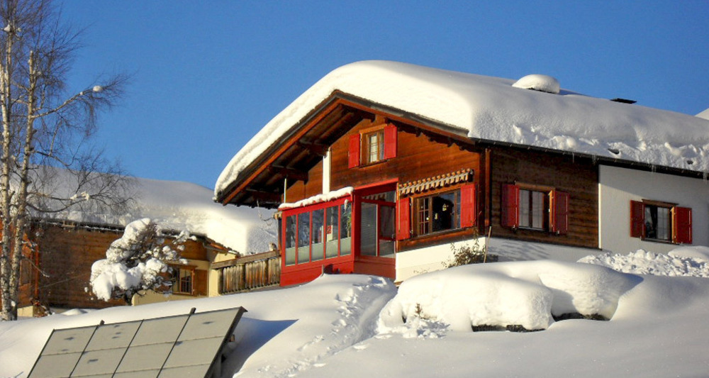 Ferienwohnung Klosterserblick im Winterkleid