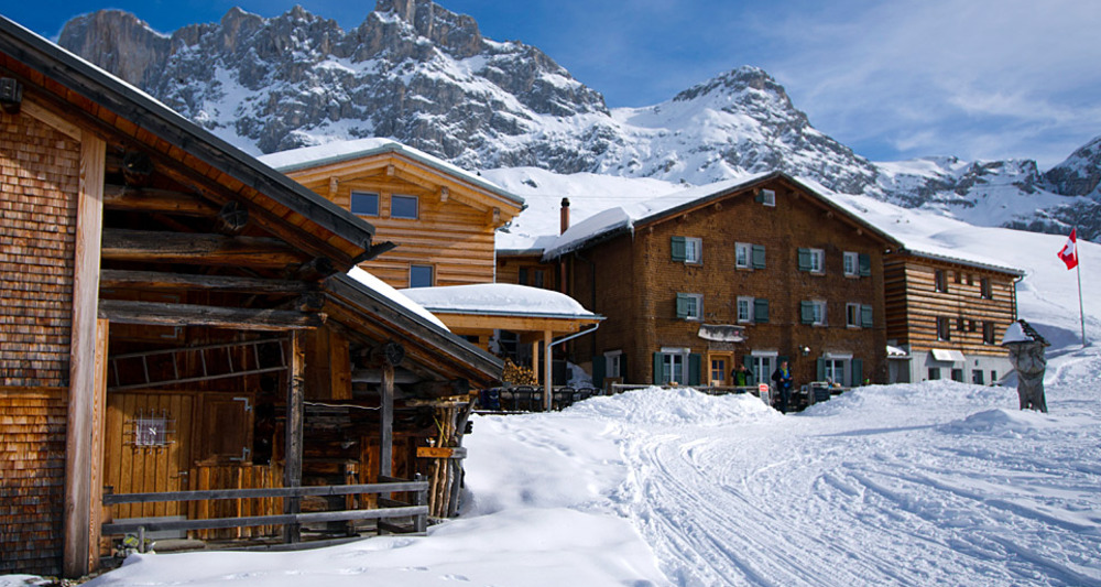 Winterromantik Berghaus Sulzfluh Partnun