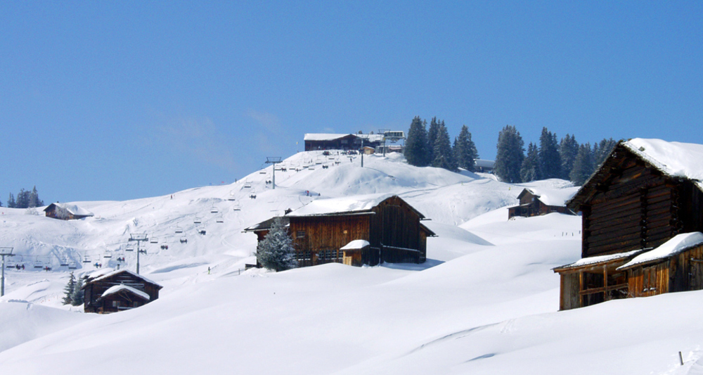 Sessellift-Zubringer ins Skigebiet Grüsch-Danusa