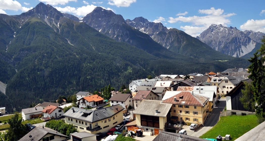 Aussicht auf die Unterengadiner Dolomiten
