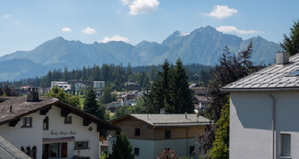 Aussicht auf die Signina-Berggruppe