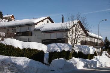 Winter view of the holiday village Trü