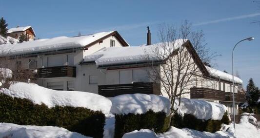 Winteransicht der Feriensiedlung Trü