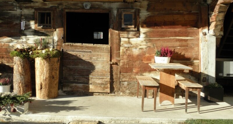Ferienwohnung Casa Curgnun - Sitzplatz Stall