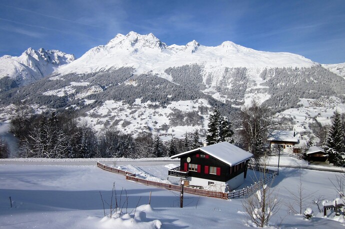 Ferienhaus Sunnegg - Ansicht Winter