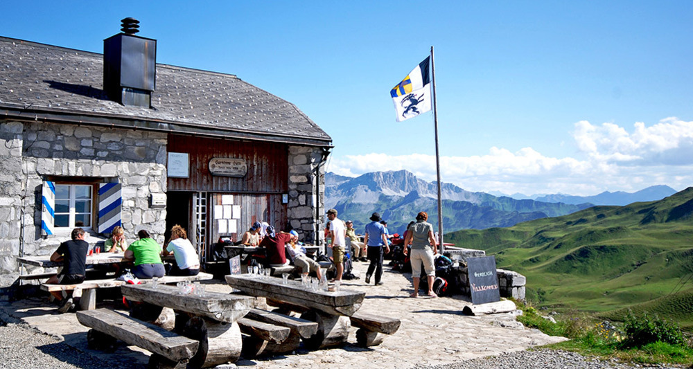 Aussicht Carschinahütte