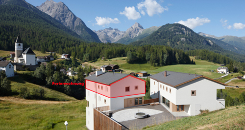 Aussicht auf das Engadiner Bergpanorama