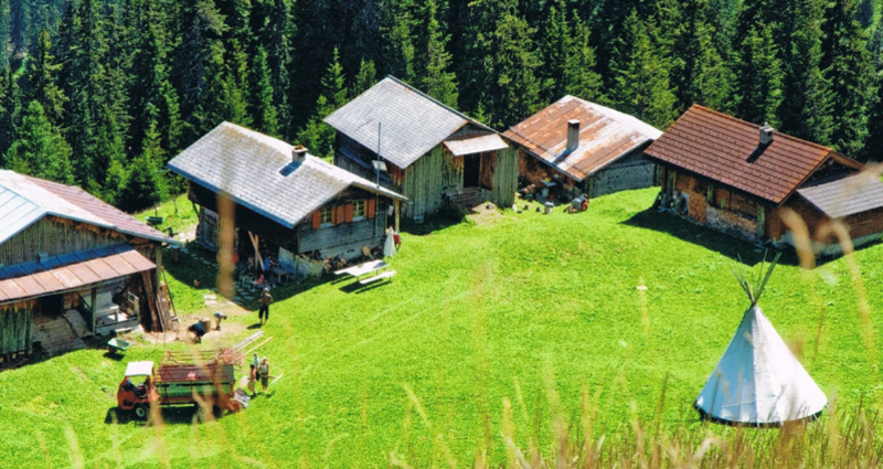 Blick auf das Maiensäss