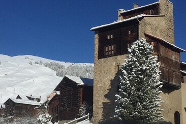 Ferienwohnung Chisti Lumerins - Ansicht Winter