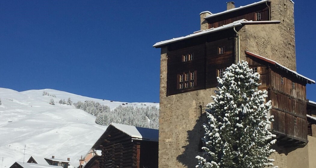 Ferienwohnung Chisti Lumerins - Ansicht Winter