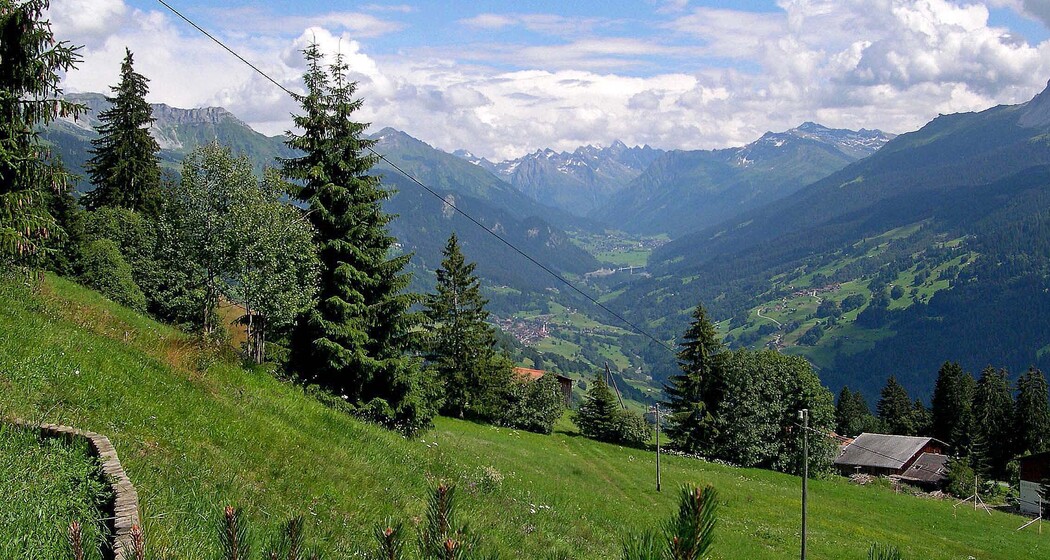 Larix Sommer Blick von der Panoramaterrasse