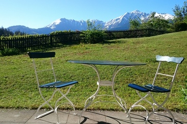 Blick vom Gartensitzplatz aus