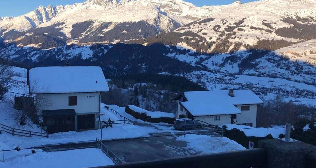 Ferienwohnung Collina Dado Lindig - Aussicht Winter