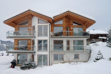 Ferienwohnung Wissa Turra, Obersaxen-Miraniga - Ansicht Winter