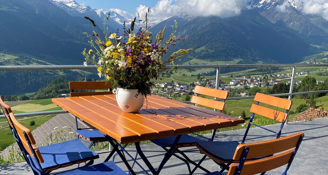 Ferienwohnung Schwalbennest - Terrasse