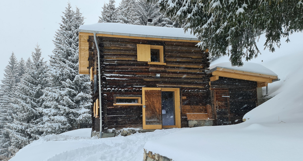Maiensäss Tegia Cucagna - Ansicht Winter