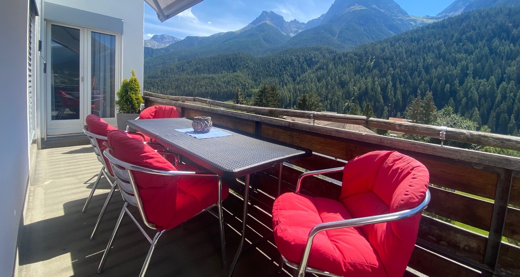 Blick vom Balkon