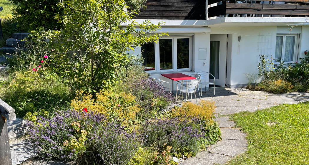 Eingang und Sitzplatz