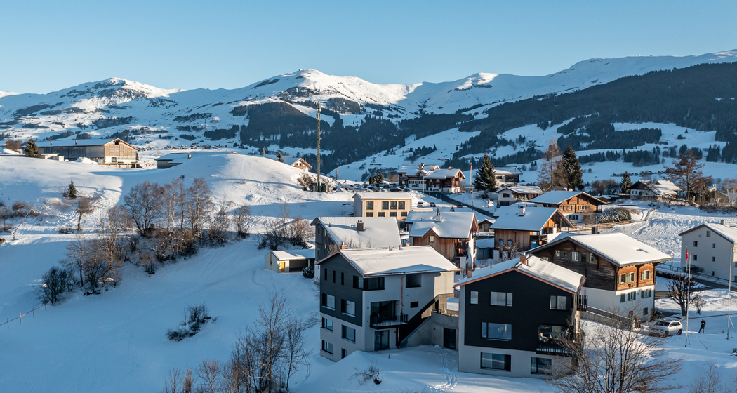 Ferienwohnung Tschuppina Schiess, Aussenansicht Winter
