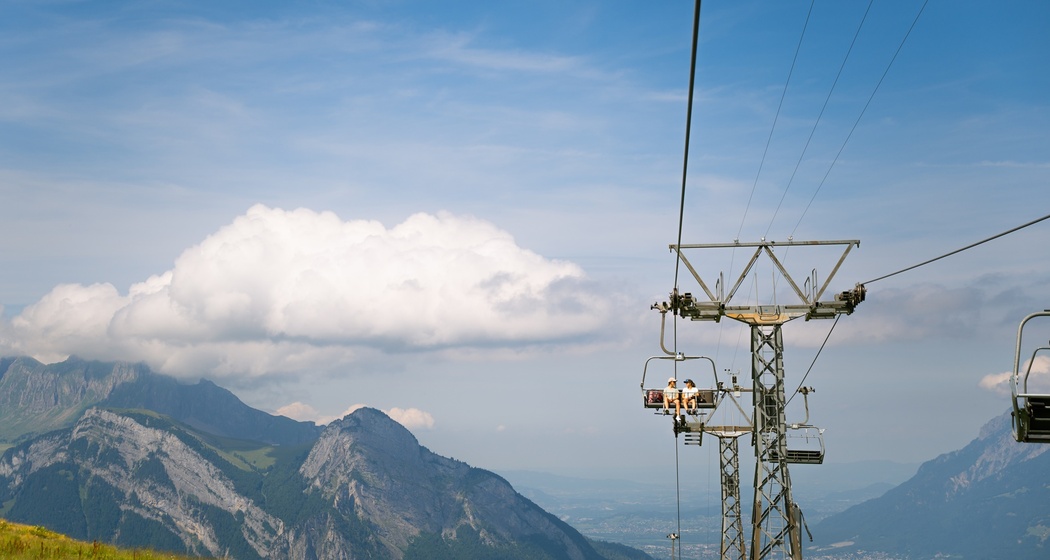 Mit dem Sessellift nach Gaffia