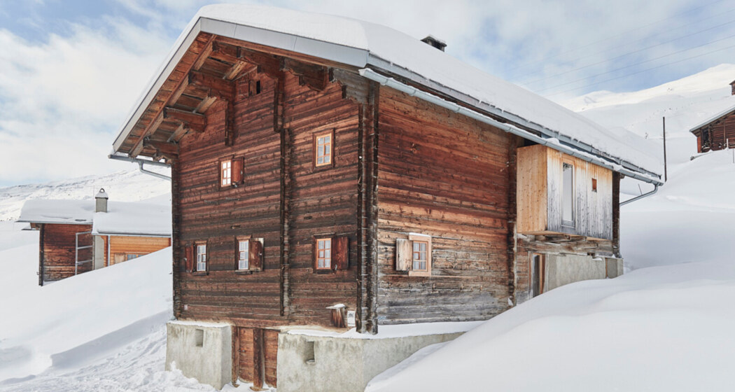 Ferienhaus Nüw Hus - Ansicht Winter