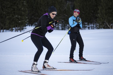 Langlaufunterricht im Taminatal