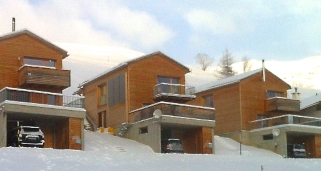 Ferienhaus Balcon Sulegliv - Ansicht Winter