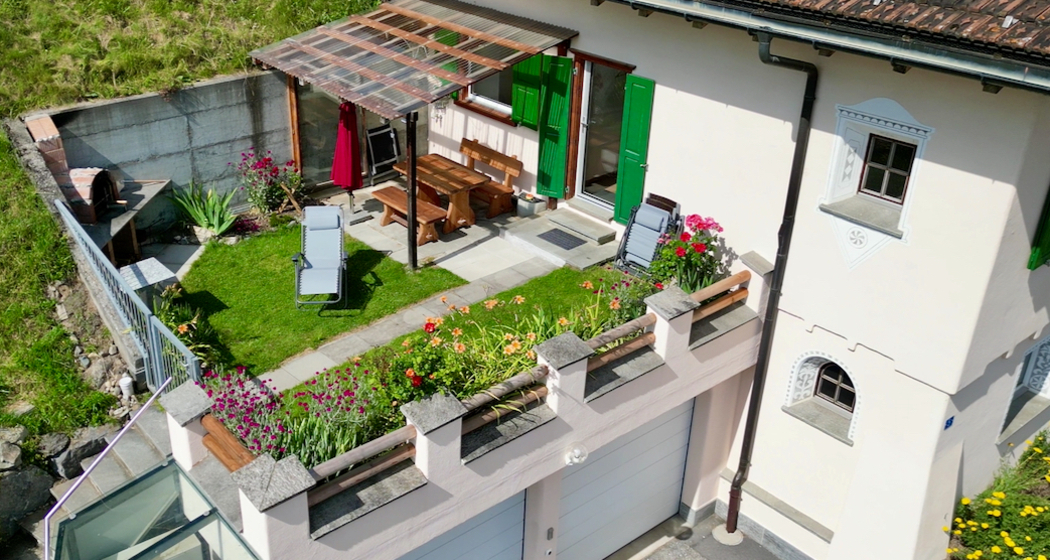 Sitzplatz mit Abendsonne