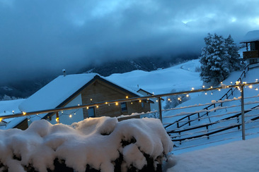 Ferienhaus Casa Montana - Aussicht Winter