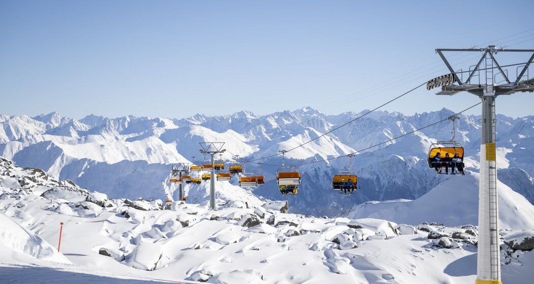 Ausblick Skigebiet Samnaun/Ischgl