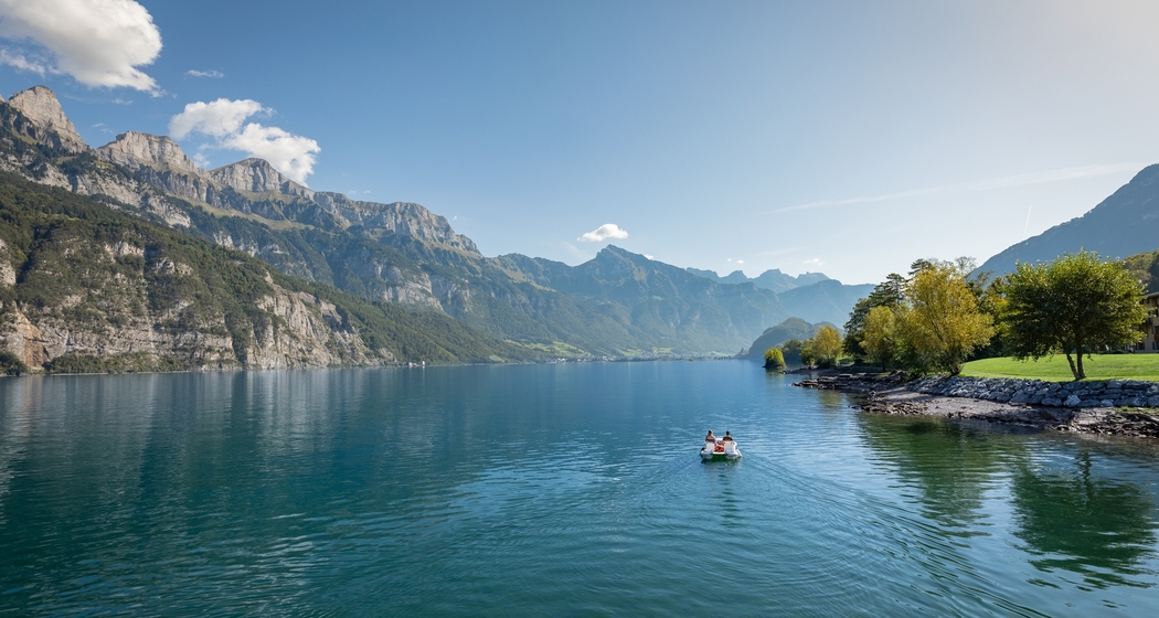 Pedalofahren auf dem Walensee
