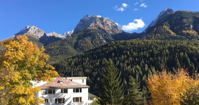 Aussicht auf die Engadiner Dolomiten