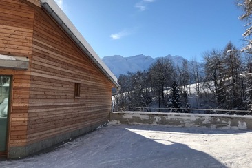 Ferienwohnung Bischu Valtiarm - Ansicht Winter