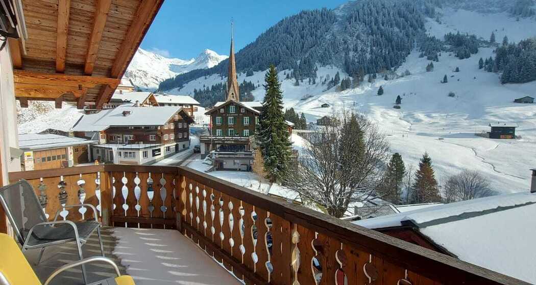 Balkon im Winter, Ferienwohnung Nauer