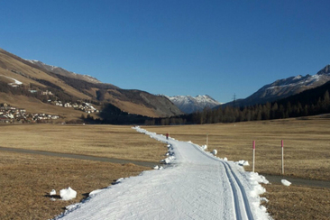 Langlaufloipe im Oberengadin