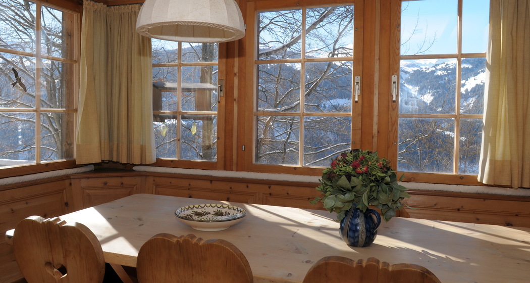 Chalet Fuchshalde, Pany - view from dining table