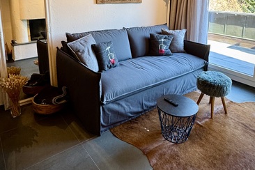 Wohnzimmer mit Milano Bedding Schlafsofa (1.60 x 2.0 Meter mit Lattenrost)