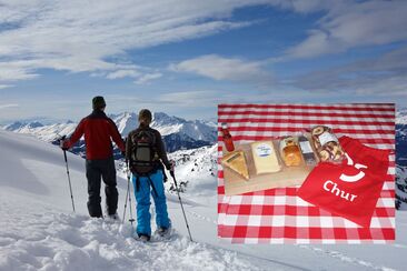 Randonnée en raquettes à neige Dreibündenstein au départ de Coire, déjeuner de spécialités et billet de train inclus (exp_1a4f851)