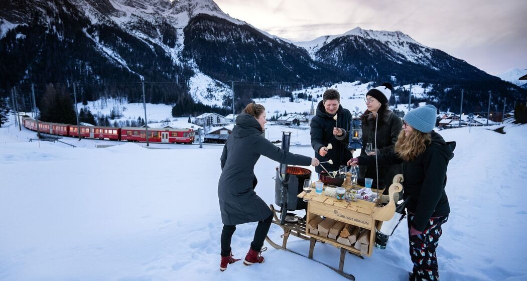 Kombination Fondue-Schlitten und Entspannung im KurBad (Mittag- oder Abendessen) (exp_934b260)