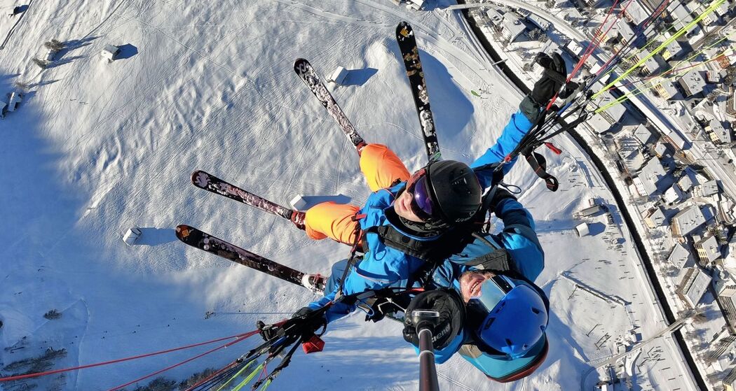 Davos Gleitschirmfliegen Tandem mit Skistart (exp_9a89955)