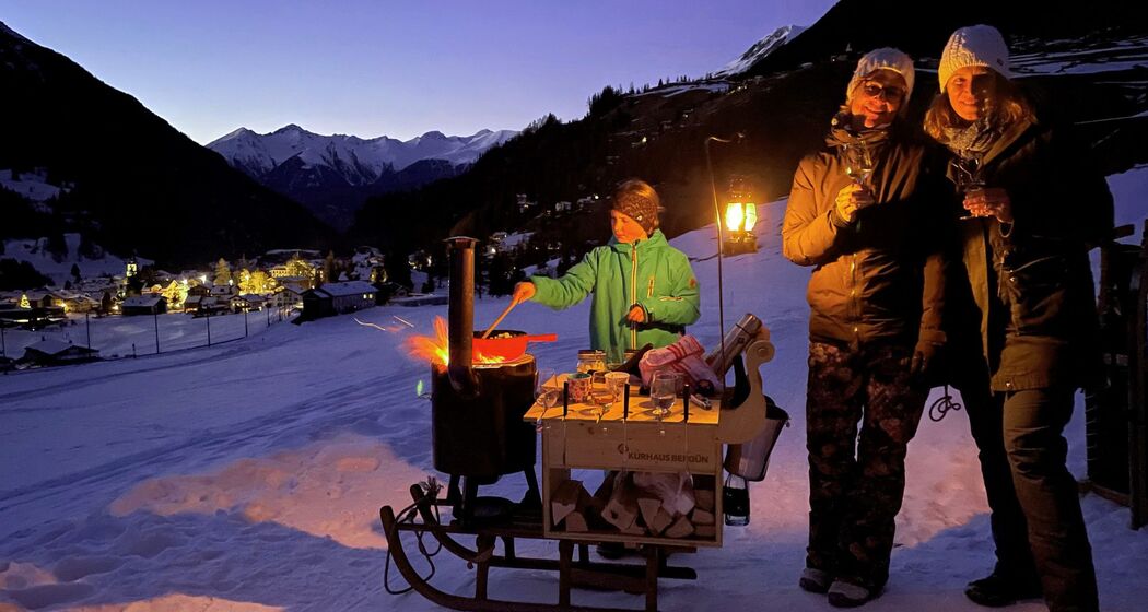 Fondue Schlitten Erlebnis in Bergün (Mittag- oder Abendessen) (exp_ae83376)