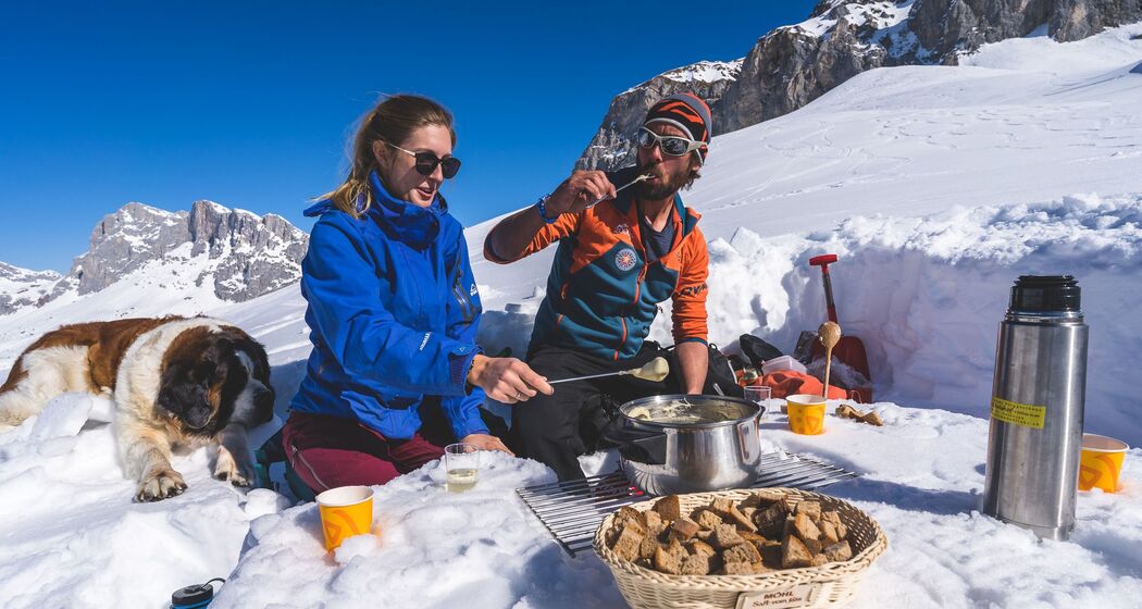Schneeschuhwandern mit Fondueplausch am Gipfel ab St. Antönien Prättigau (exp_f5e1747)