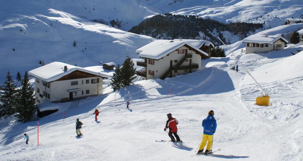 Skipiste direkt vor der Haustüre