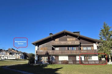 Vue depuis la terrasse/le coin salon du jardin