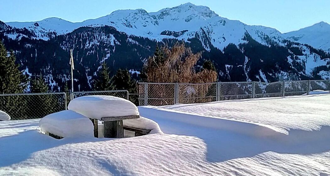 Aussicht vom Gartensitzplatz