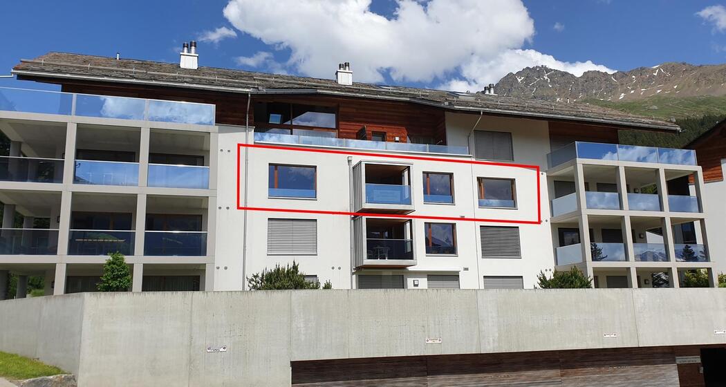 3.5 Zimmer Whg. Valbella aussen eingezeichnet