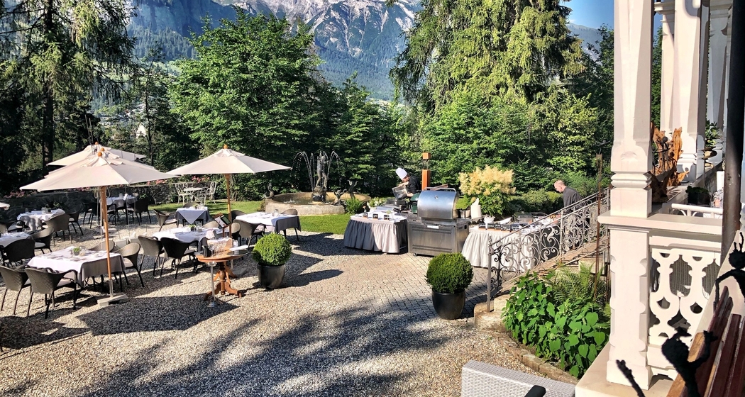 Schweizerhof Flims Waldhaus BBQ garden SAS