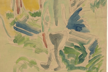 AUSDRUCK IN LINIE UND FARBE. Zeichnungen und Aquarelle von Ernst Ludwig Kirchner (gdl_881404313_image)